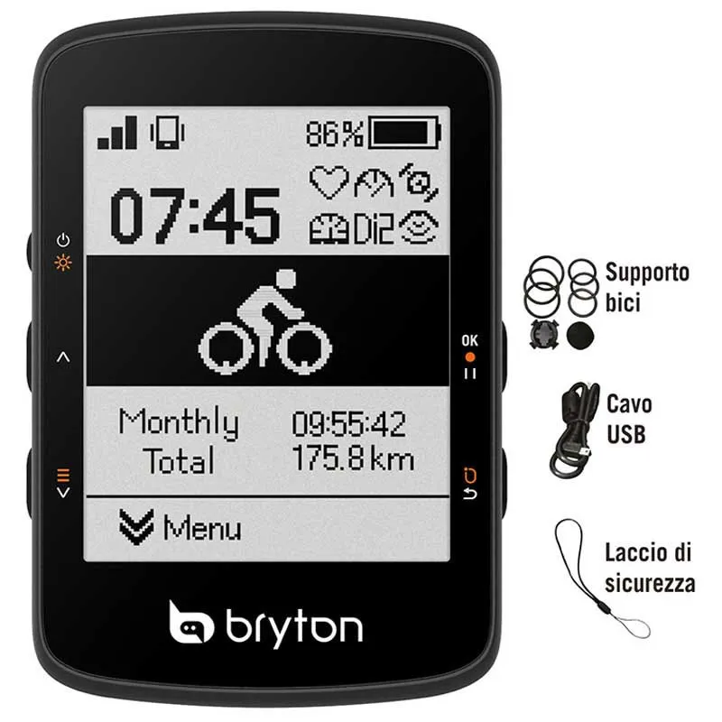 Bryton Rider 460e Sykkelcomputer, Black, One Size