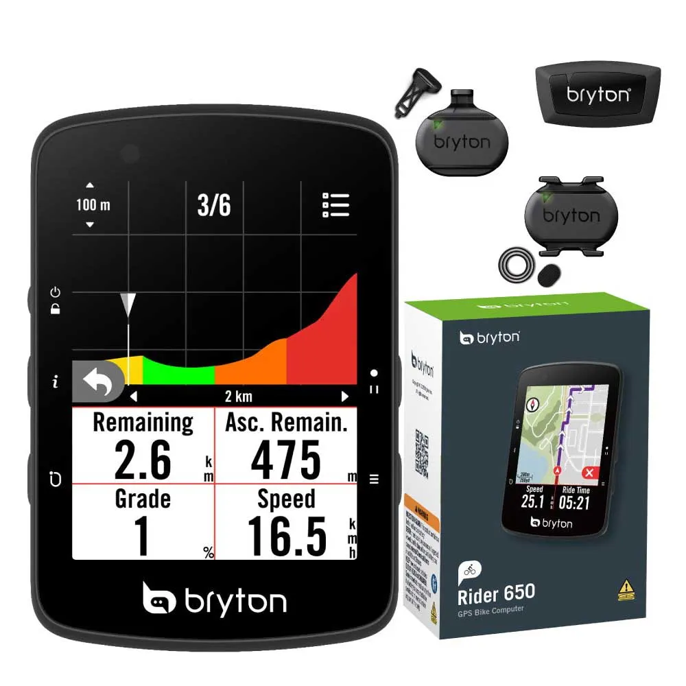 Bryton Rider 650 E Sykkelcomputer, Black, One Size Bryton Rider 650 E Sykkelcomputer, Black, One Size