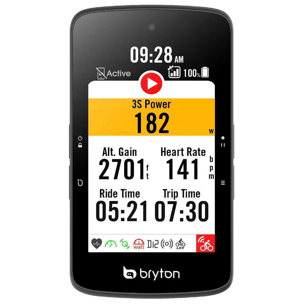 Bryton Rider S800 T Sykkelcomputer, Black, One Size