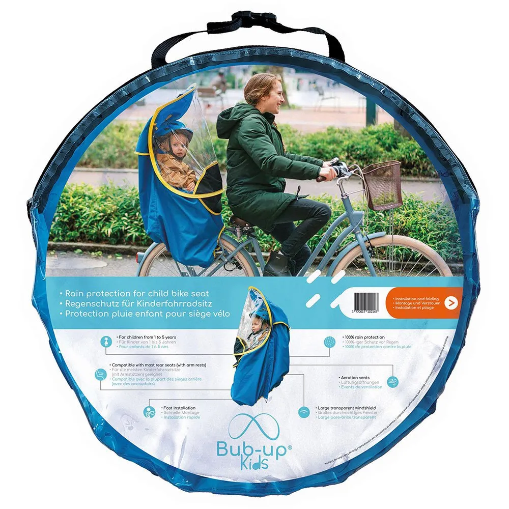 BUB-UP Kids Child Bike Seat Regnbeskyttelse, Blue, One Size BUB-UP Kids Child Bike Seat Regnbeskyttelse, Blue, One Size