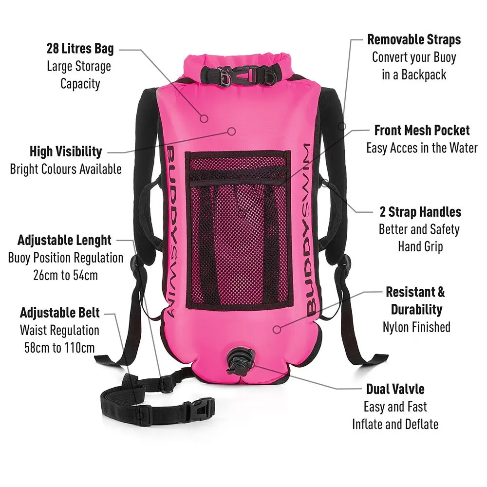 Buddyswim Bøye Med Avtagbare Ryggsekkstropper 28l unisex Buddyswim Bøye Med Avtagbare Ryggsekkstropper 28l unisex