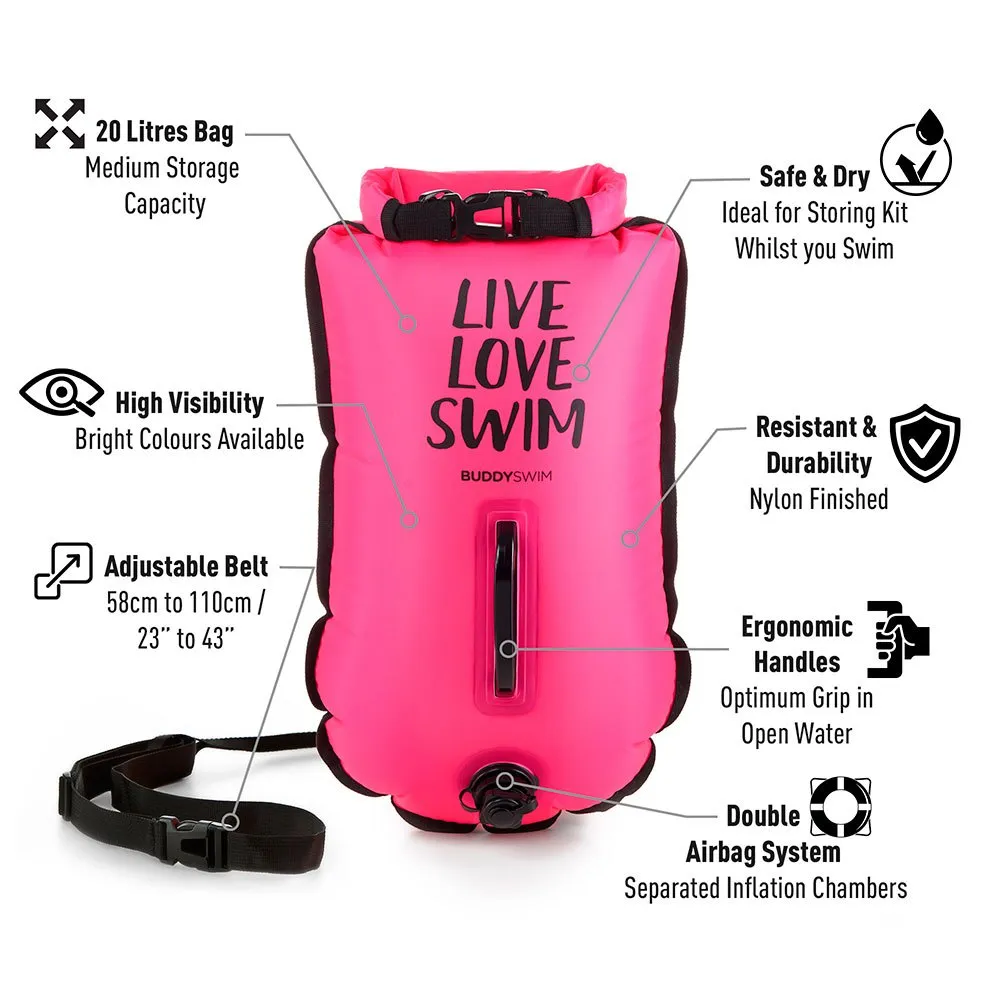 Buddyswim Live Love Swim Bøye 20l unisex