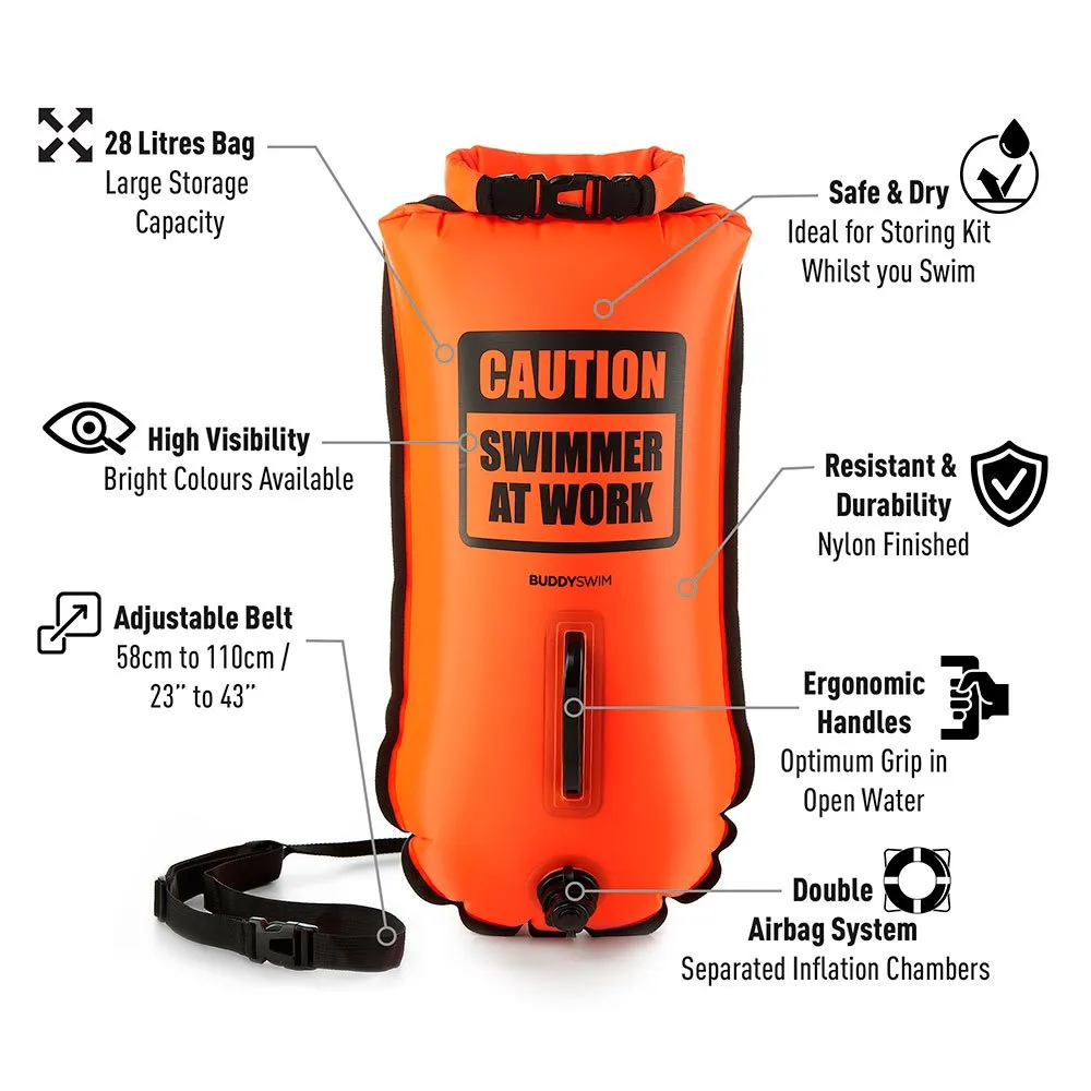 Buddyswim Swimmer At Work Bøye 28l unisex, Orange