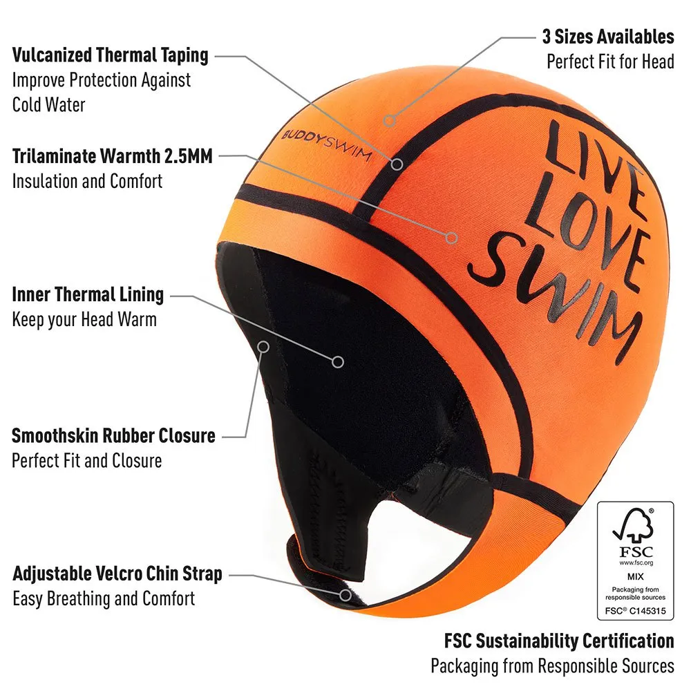 Buddyswim Trilaminate Warmth 2.5 Mm Neoprenhette unisex Buddyswim Trilaminate Warmth 2.5 Mm Neoprenhette unisex