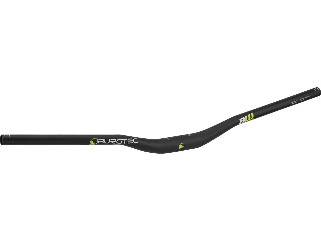 Burgtec Ride Wide Enduro 35 30 mm Riser Lenker, Black, 35mm, 800mm