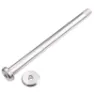 Burgtec Santa Cruz Gjennomgående Aksel Bak, Rhodium silver, 12 x 168.5mm