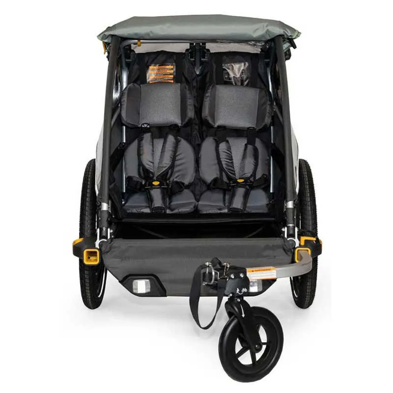 Burley D´lite X Two Seater Sykkelvogn, Green, Max 45kg Burley D´lite X Two Seater Sykkelvogn, Green, Max 45kg