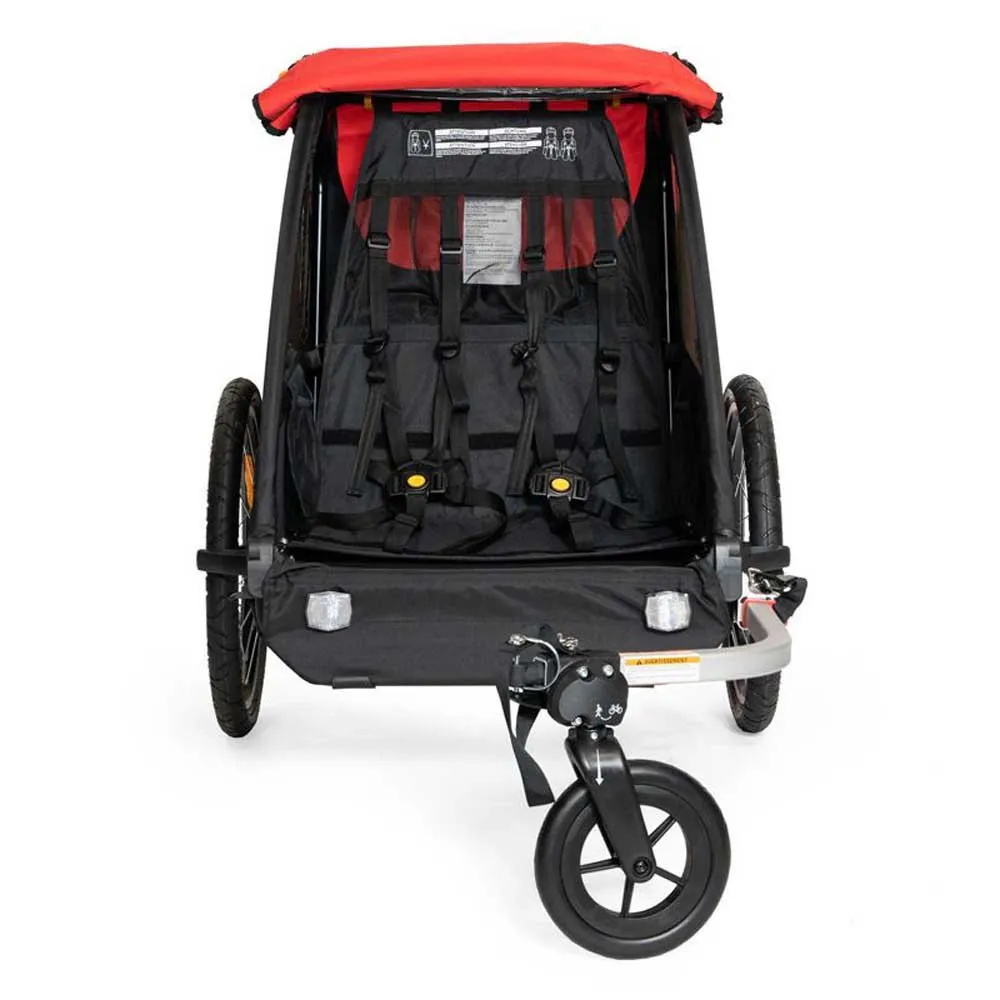 Burley Honey Bee Duo Sykkelvogn, Red, Max 45kg