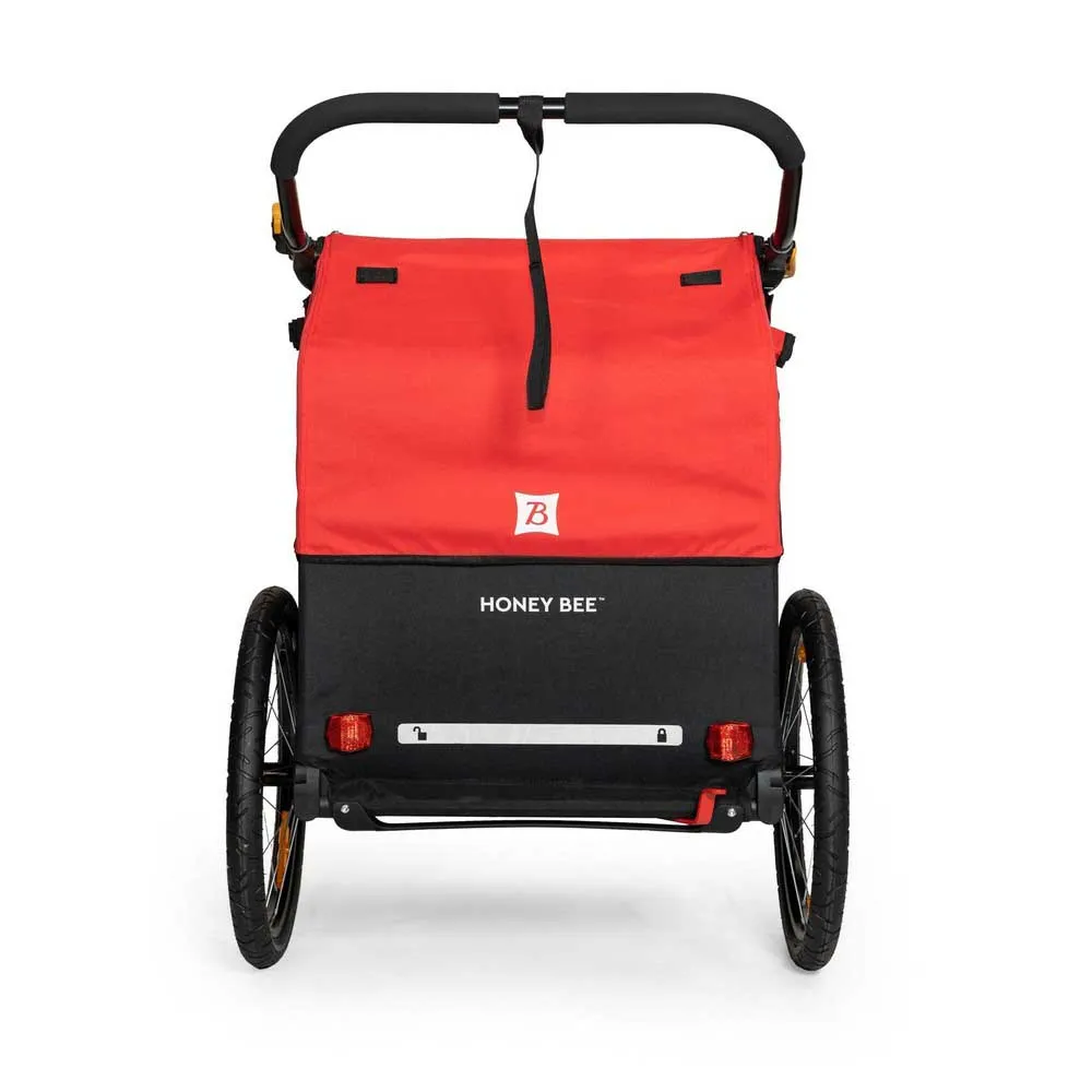 Burley Honey Bee Sykkelvogn, Red / black, Max 45kg