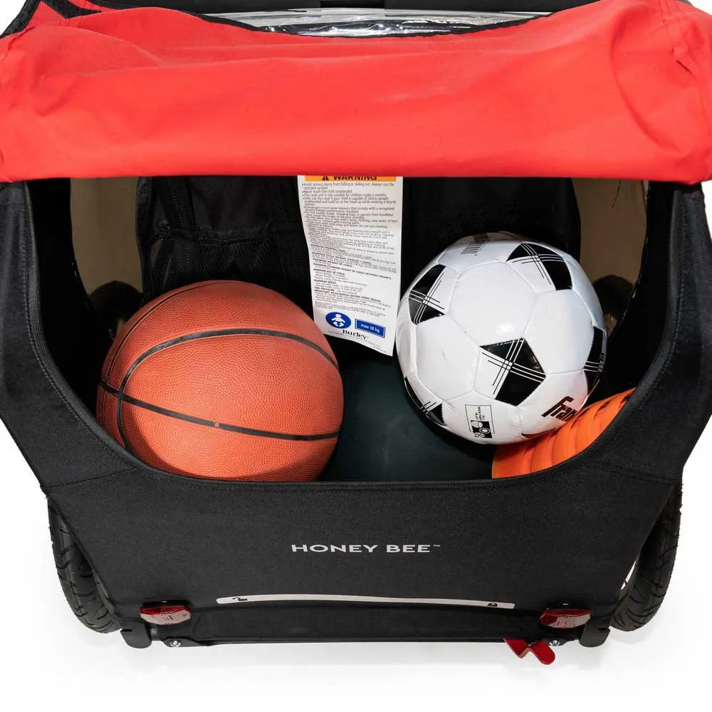 Burley Honey Bee Sykkelvogn, Red / black, Max 45kg