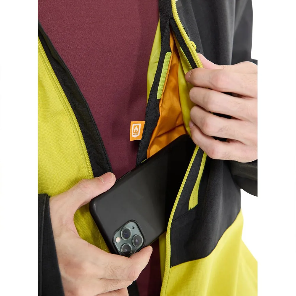 Burton Lodgepole 2l Jakke, True black / sulfur Burton Lodgepole 2l Jakke, True black / sulfur