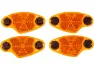 Busch + Müller Speichenreflektor 309 4er-Set mit StVZO-Zulassung, Oransje, One Size