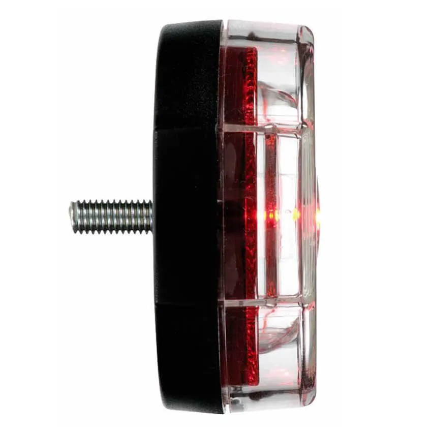 Busch + Müller Toplight Flat S Plus Baklys, Red / clear, One Size