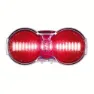Busch + Müller Toplight Flat S Plus Baklys, Red / clear, One Size