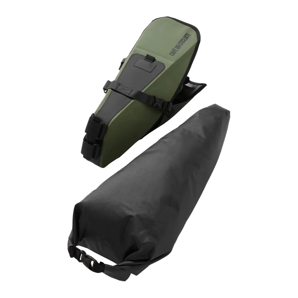 Café Du Cycliste Waterproof Bike Packing Saddle Bag, Khaki