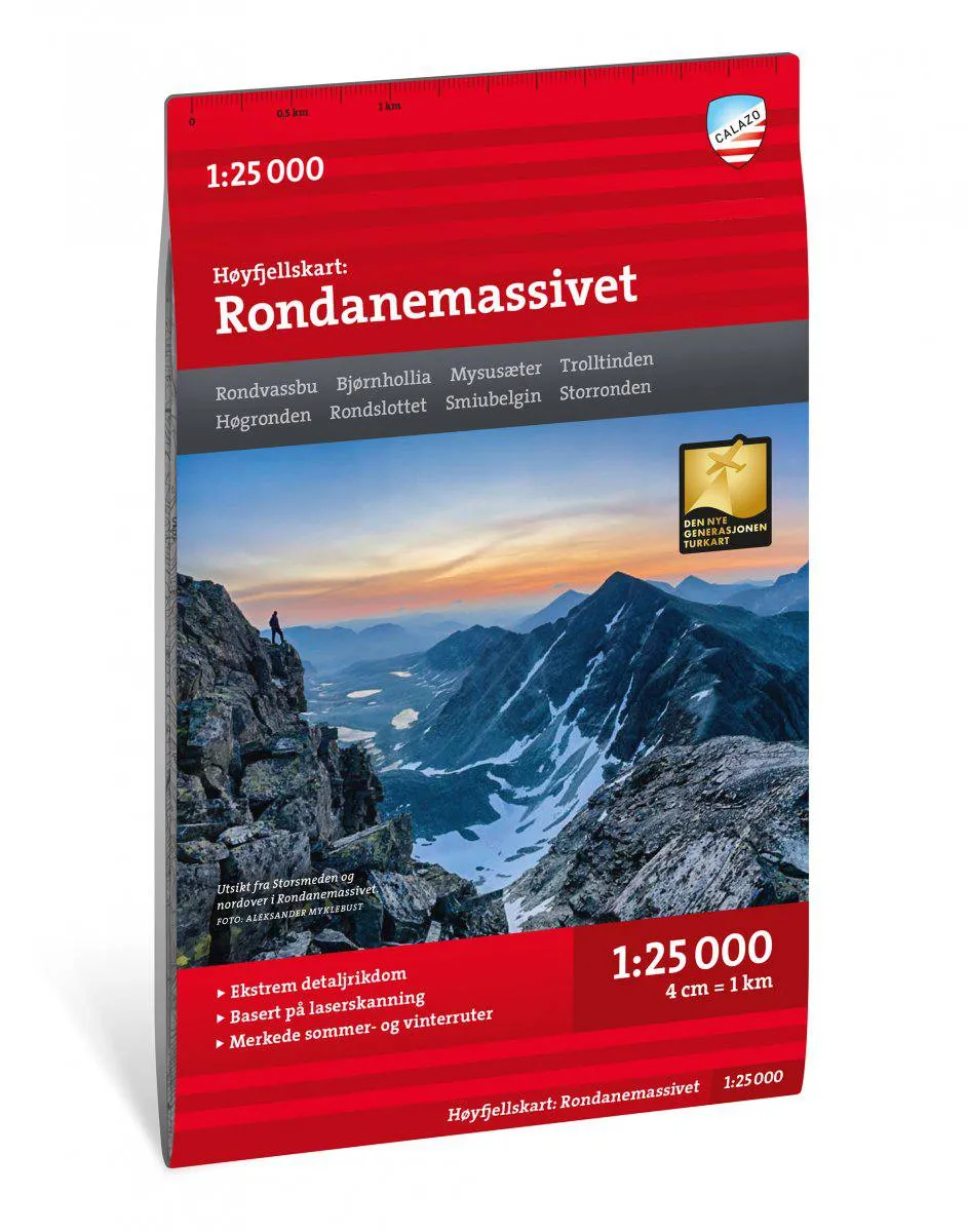 Calazo Høyfjellskart Rondanemassivet 1:25 000