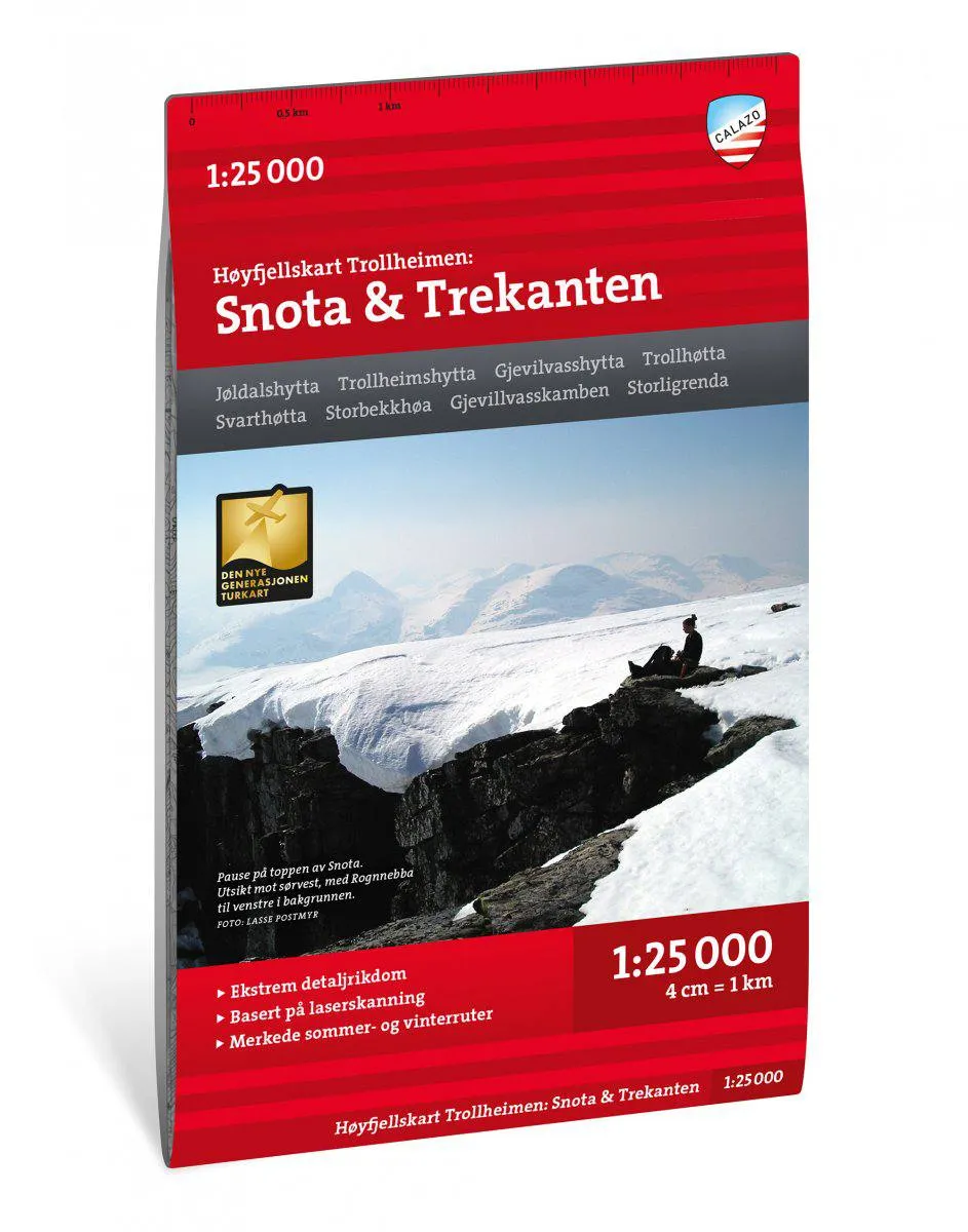 Calazo Høyfjellskart Trollheimen Sunndal & Innerdalen 1:25 000