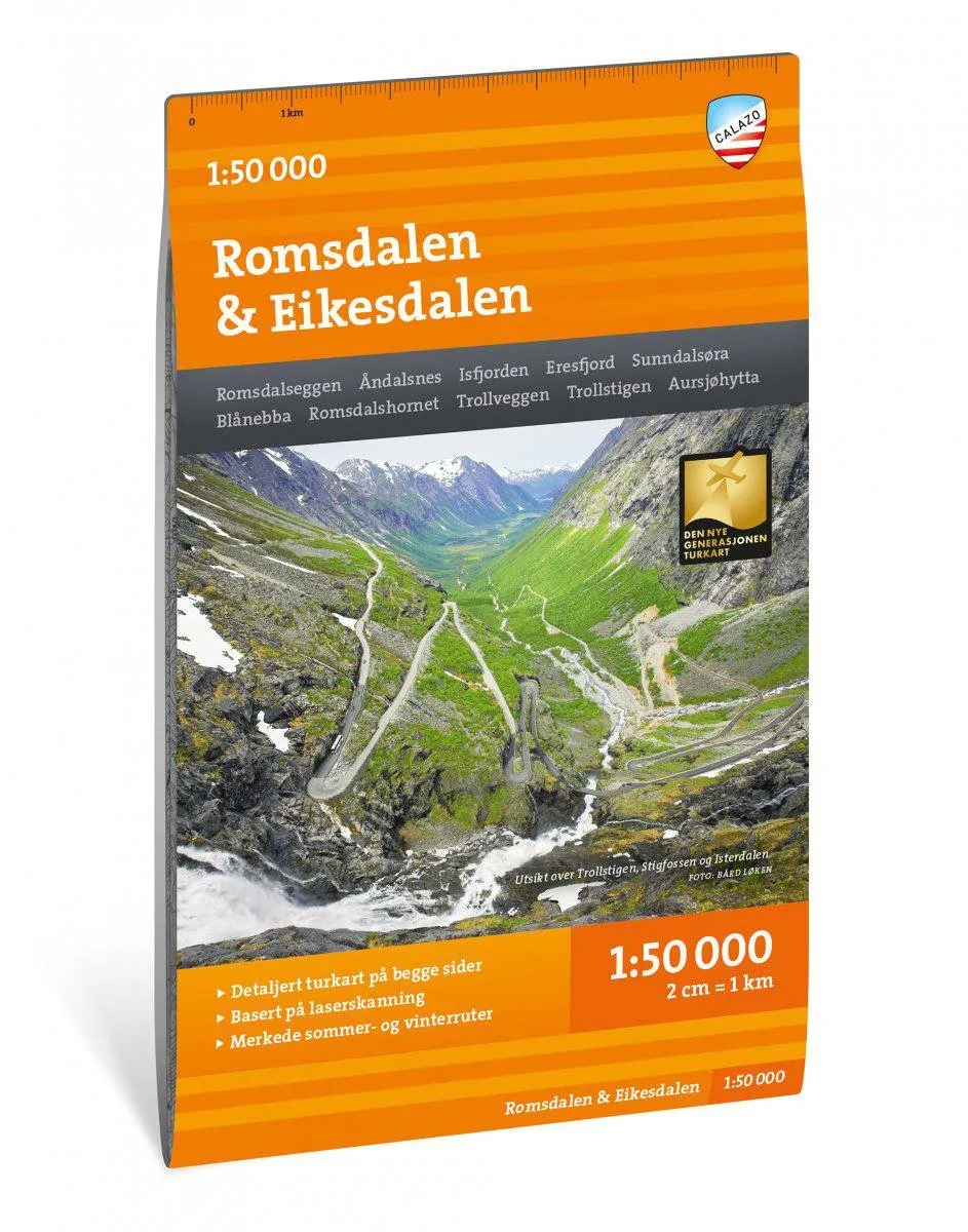 Calazo Turkart Romsdalen & Eikesdalen 1:50 000