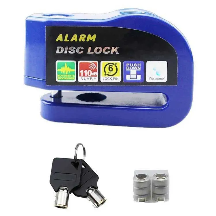 Caliru E-bike/moto Alarm 6 Mm Skivebremselås, Blue, One Size Caliru E-bike/moto Alarm 6 Mm Skivebremselås, Blue, One Size