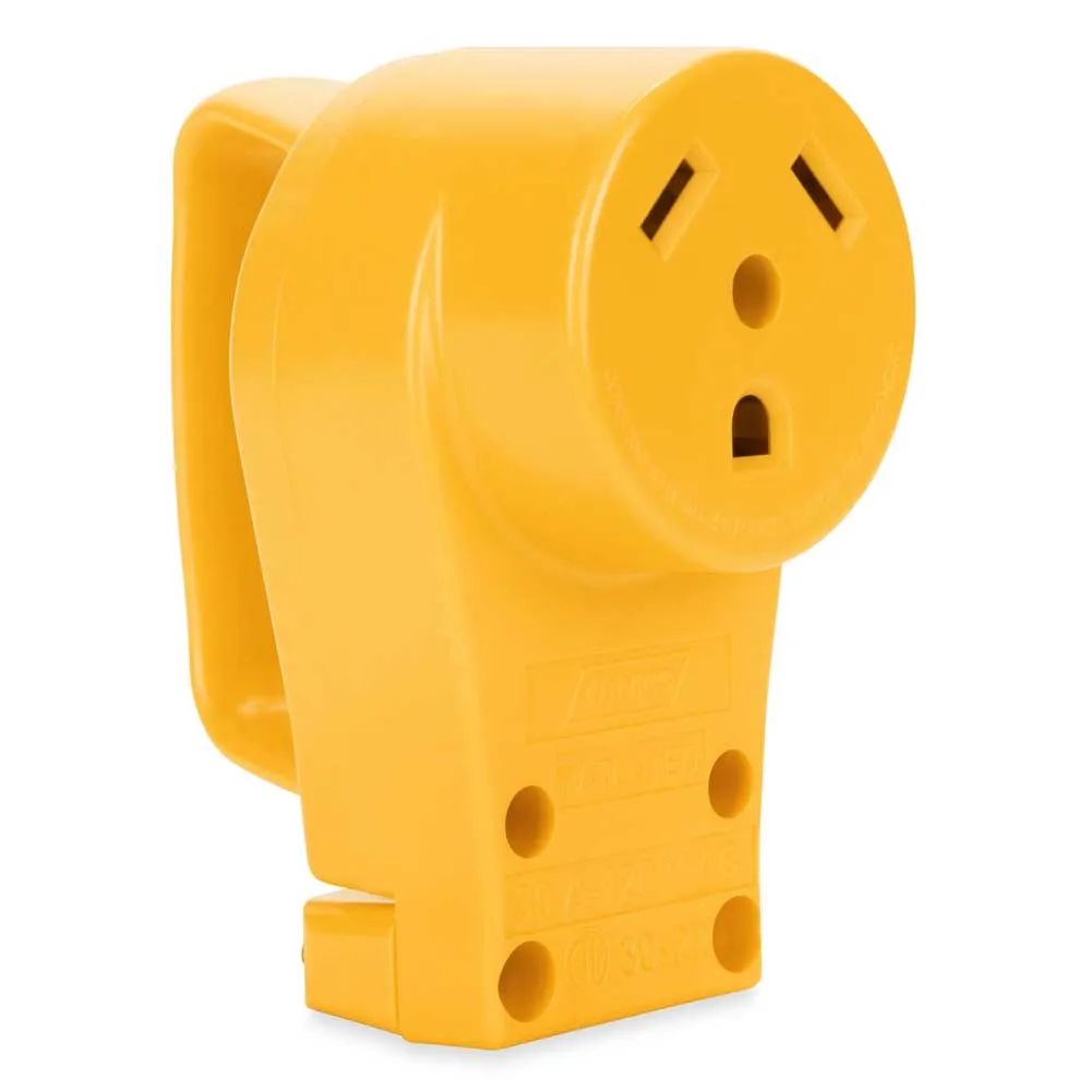 Camco Powergrip Strømadapter 30a, Yellow, One Size