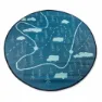 Camco Rund Matte 1.82 M, Map pattern, One Size