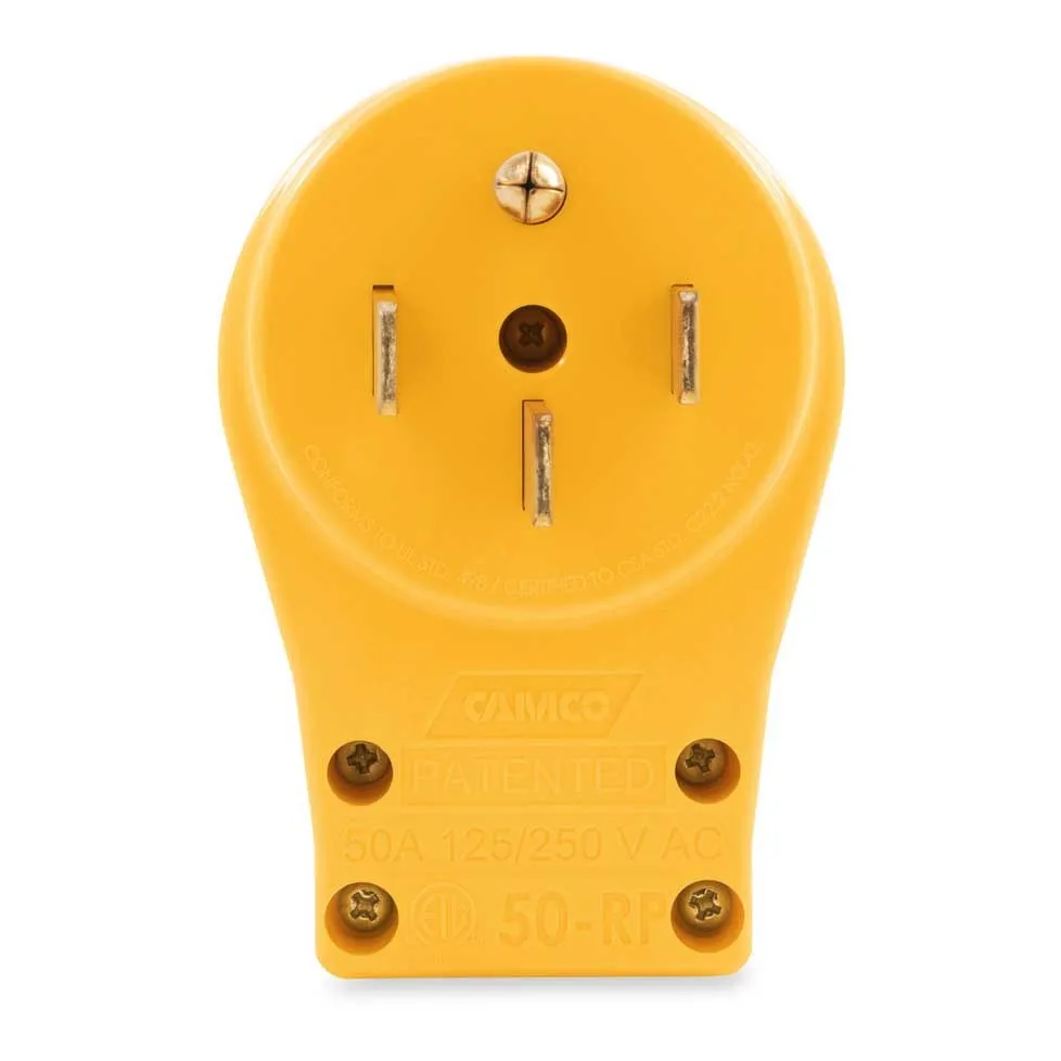Camco Støpsel Med Håndtak 50a, Yellow, One Size