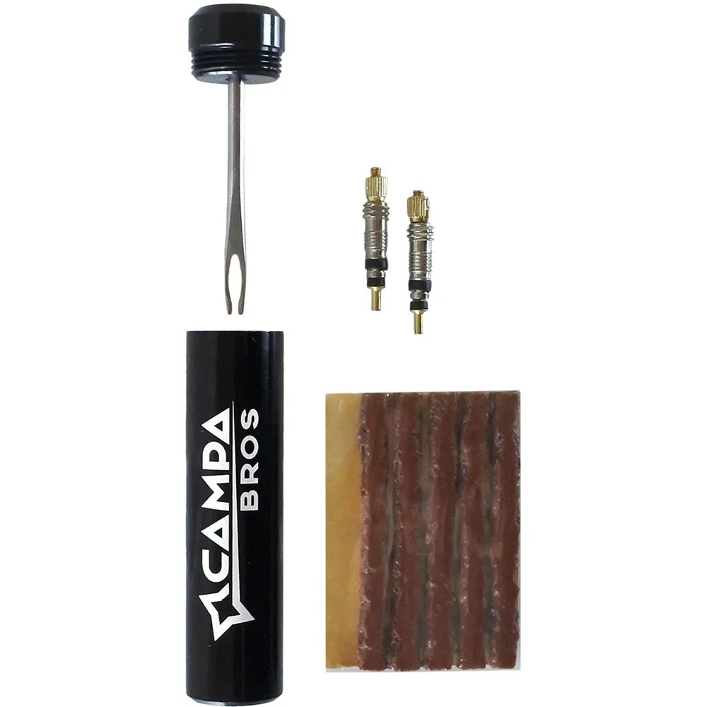 Campa Bros Tubeless Presta Reparasjonssett, Black, One Size Campa Bros Tubeless Presta Reparasjonssett, Black, One Size