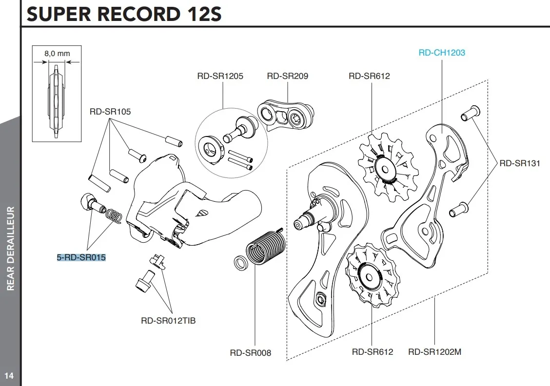 Campagnolo Bakgir Girwire Justerer