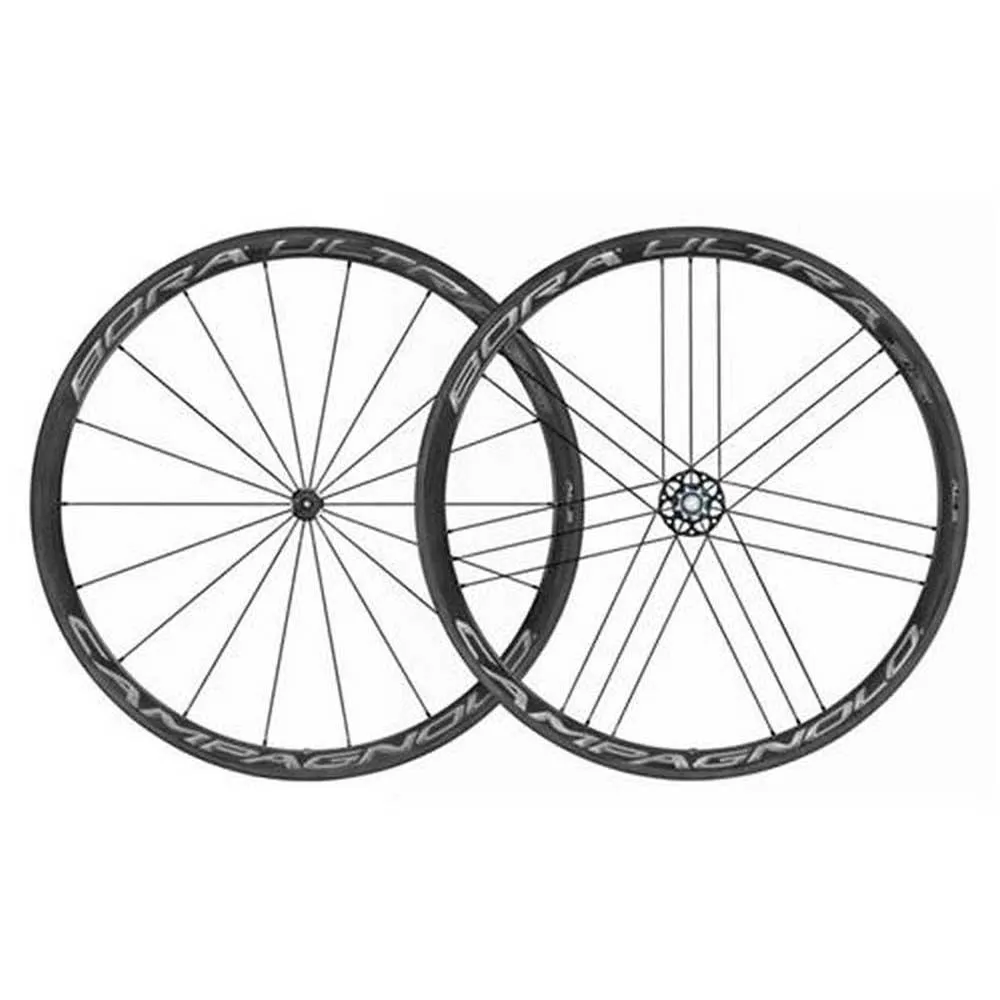 Campagnolo Bora Ultra Dark 35 Tub Tubular Landeveishjulsett, Black, 9 x 100 / 10 x 130mm, Campagnolo Campagnolo Bora Ultra Dark 35 Tub Tubular Landeveishjulsett, Black, 9 x 100 / 10 x 130mm, Campagnolo