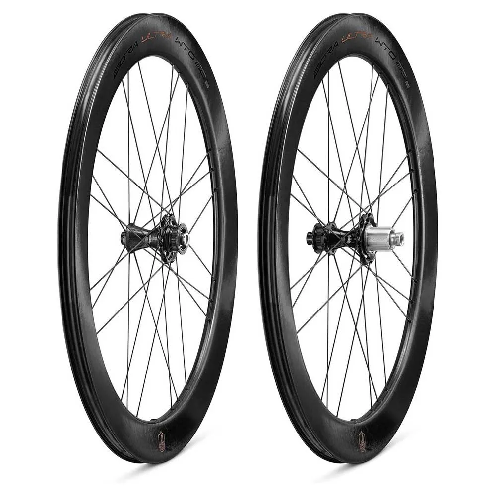 Campagnolo Bora Ultra Wto 60 Cl Disc Tubeless Landeveishjulsett, Black, 12 x 100/12 x 142mm, Campagnolo N3W