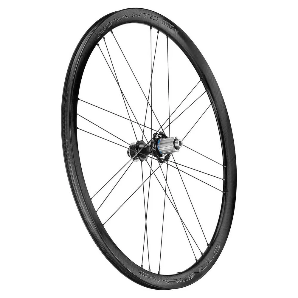 Campagnolo Bora Wto 33 Cl Disc Tubeless Landeveishjulsett, Black, 12 x 100/12 x 142mm, Campagnolo