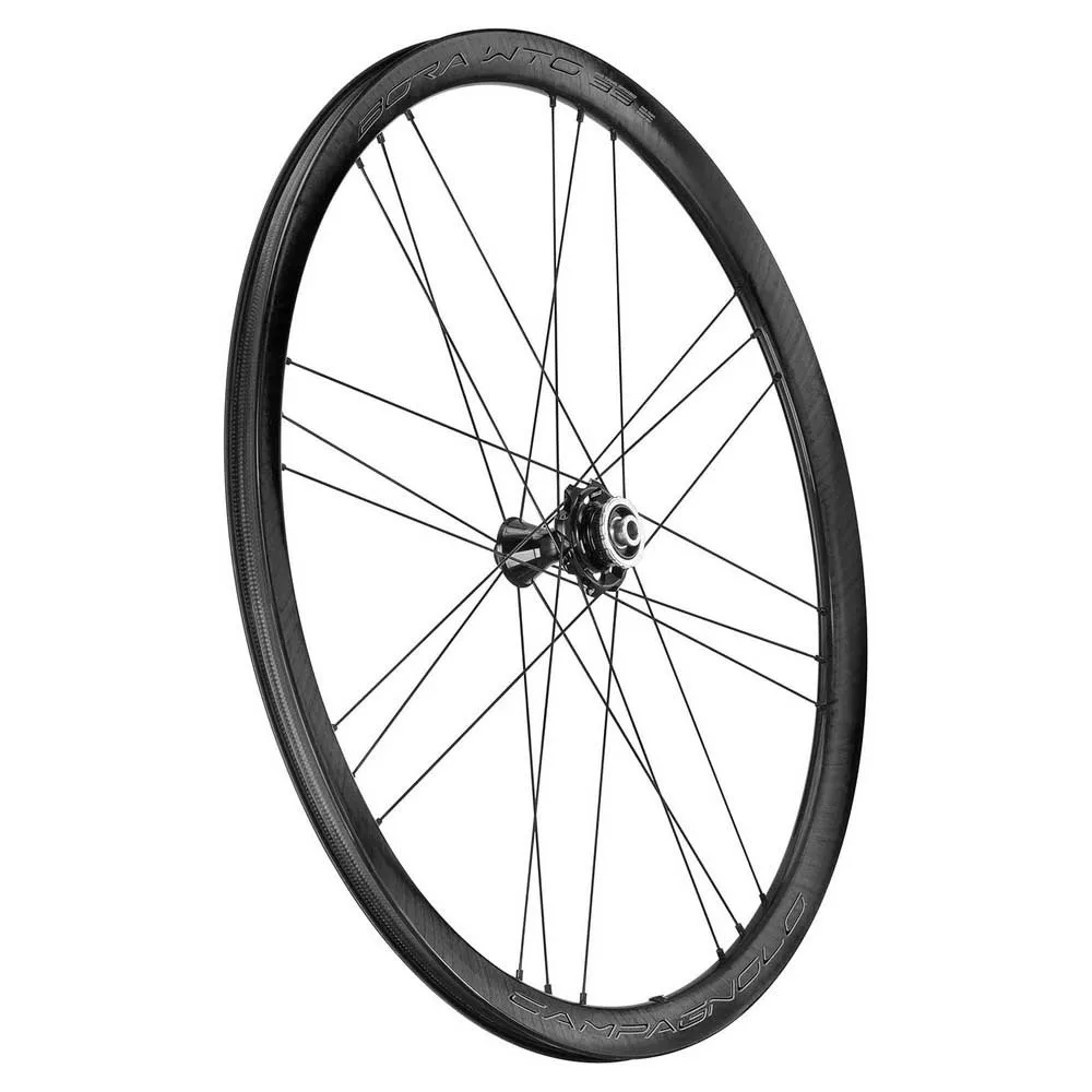 Campagnolo Bora Wto 33 Cl Disc Tubeless Landeveishjulsett, Black, 12 x 100/12 x 142mm, Campagnolo
