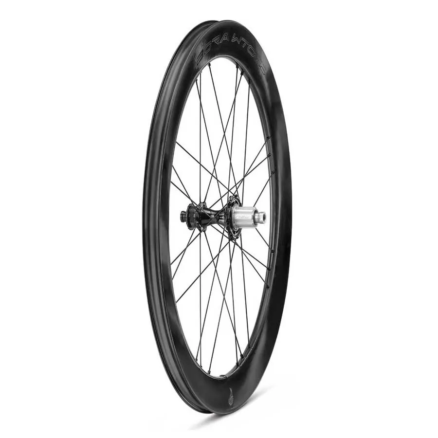 Campagnolo Bora Wto 60 C23 Cl Disc Tubeless Landeveissykkelens Bakhjul, Black, 12 x 142mm, Shimano/Sram HG Campagnolo Bora Wto 60 C23 Cl Disc Tubeless Landeveissykkelens Bakhjul, Black, 12 x 142mm, Shimano/Sram HG