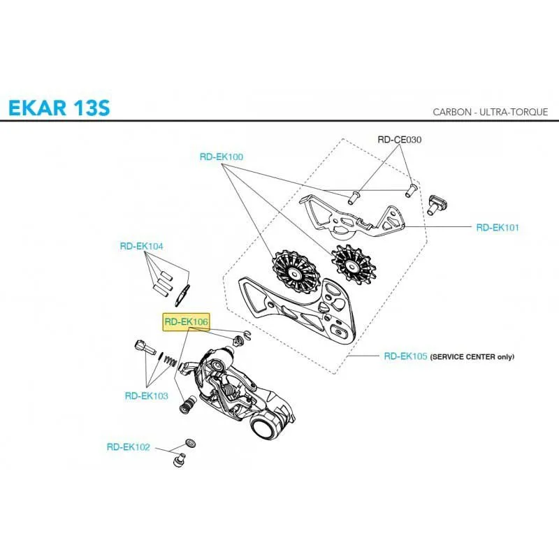 Campagnolo Ekar 13 Stabilisatoraggregat, Silver, One Size