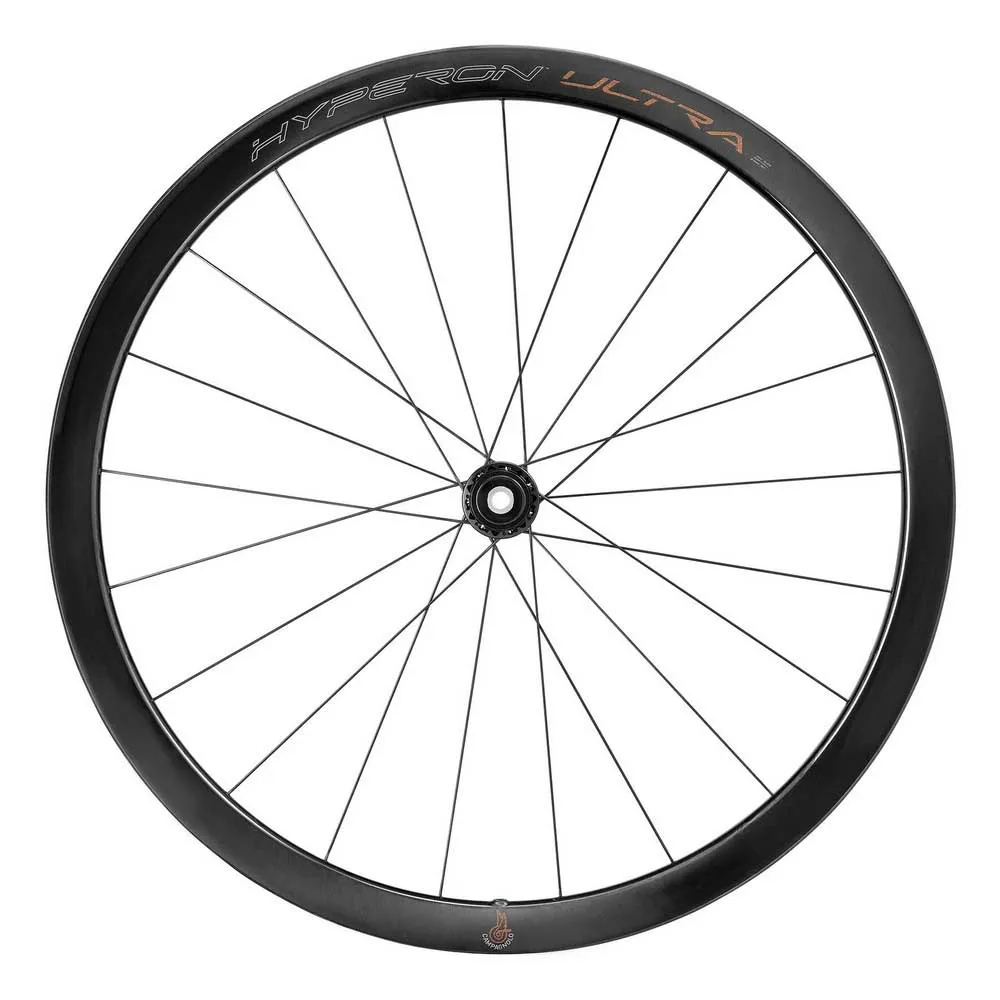 Campagnolo Hyperon Ultra Cl Disc Tubular Forhjul For Landeveissykkel, Black, 12 x 100mm