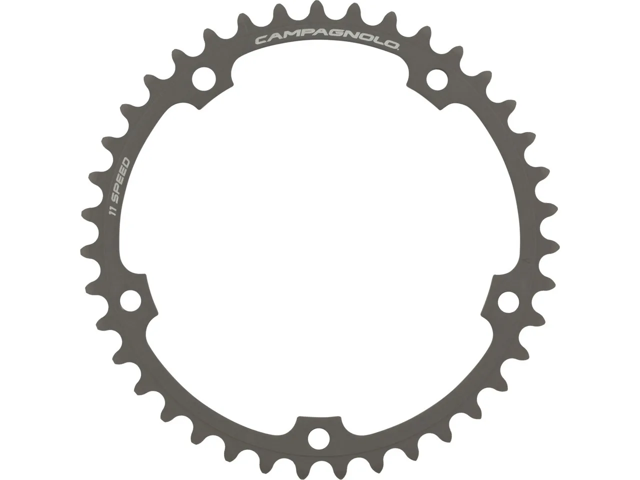 Campagnolo Kettenblatt Super Record, 11-fach, 5-Arm, 135 mm Lochkreis 2011-2014, Black, 39t