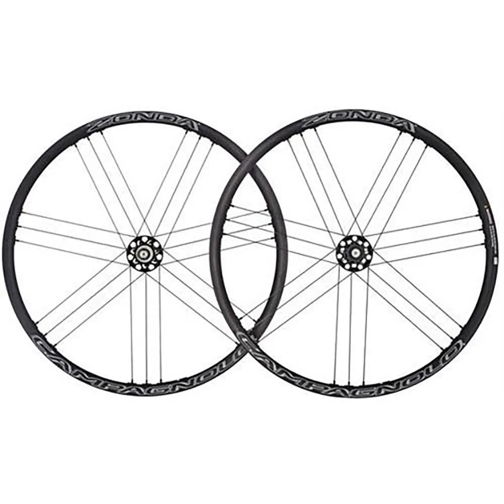 Campagnolo Zonda Disc Landeveishjulsett, Black, 12 x 100 / 12 x 142mm, Shimano/Sram HG