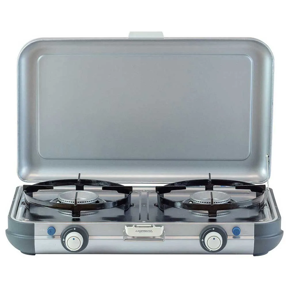 Campingaz 2 Grill & Go Cv Gasskomfyr For Camping 2 Brennere, Silver / blue, One Size Campingaz 2 Grill & Go Cv Gasskomfyr For Camping 2 Brennere, Silver / blue, One Size