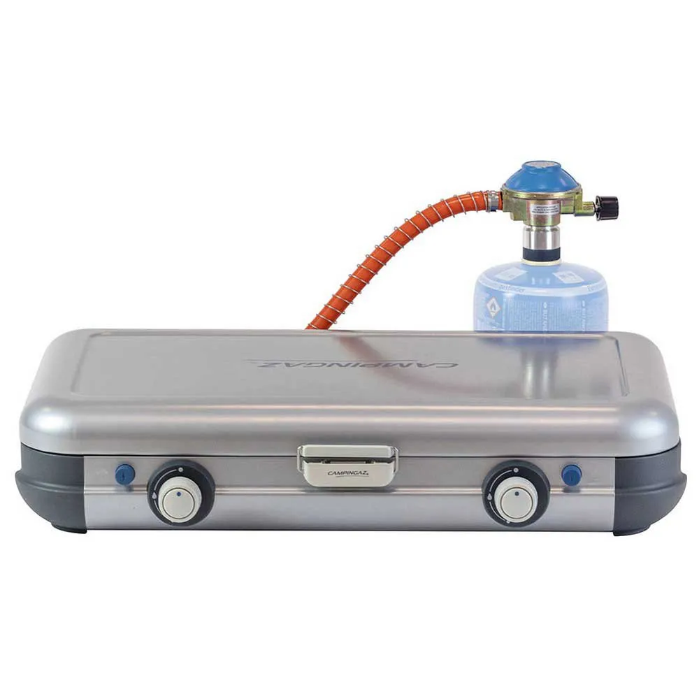 Campingaz 2 Grill & Go Cv Gasskomfyr For Camping 2 Brennere, Silver / blue, One Size Campingaz 2 Grill & Go Cv Gasskomfyr For Camping 2 Brennere, Silver / blue, One Size
