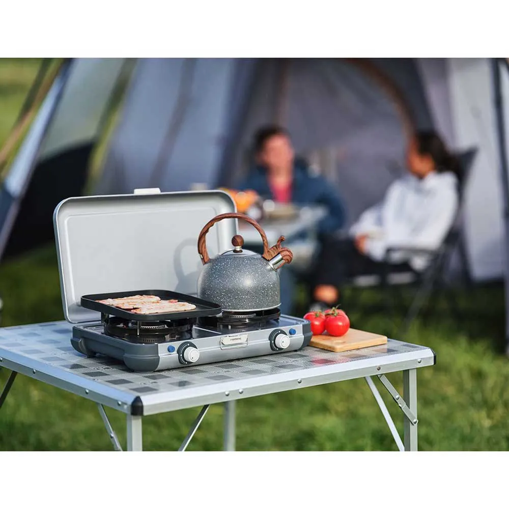 Campingaz 2 Grill & Go Cv Gasskomfyr For Camping 2 Brennere, Silver / blue, One Size Campingaz 2 Grill & Go Cv Gasskomfyr For Camping 2 Brennere, Silver / blue, One Size