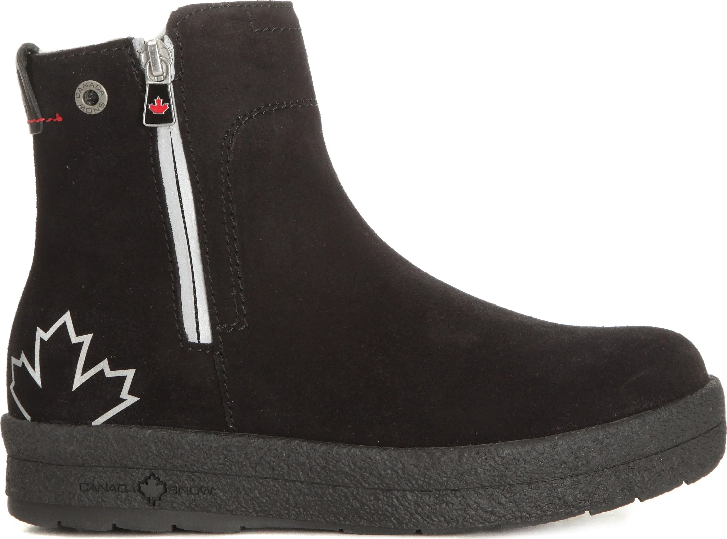 Canada Snow Women's Mount Baker Suede Boots Reflective Zip