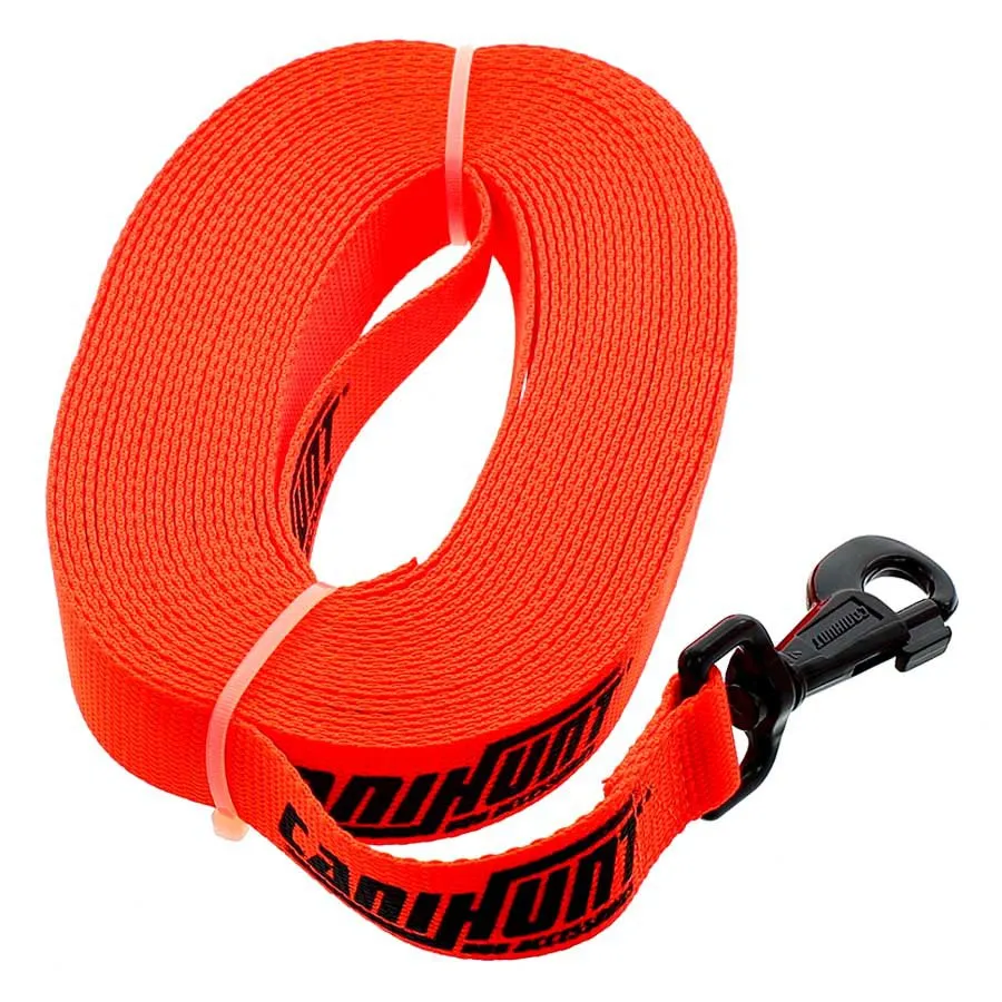 Canihunt Long Hunter Eco Hundebånd, Orange, 25mm