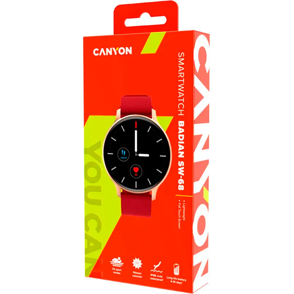 Canyon Badian Sw-68rr Smartklokke, Red / gold