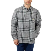 Carhartt Men's Flannel Sherpa Lined Shirt Jacket