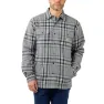 Carhartt Men's Flannel Sherpa Lined Shirt Jacket, Asphalt
