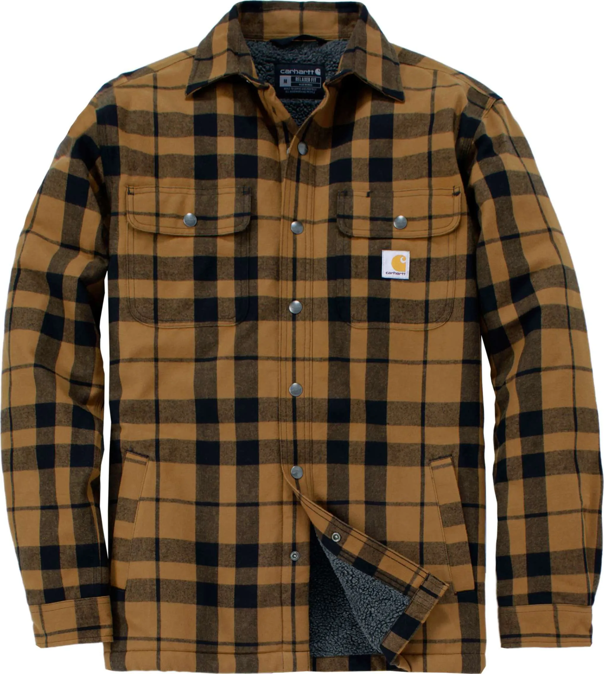 Carhartt Men's Flannel Sherpa-Lined Shirt Jacket