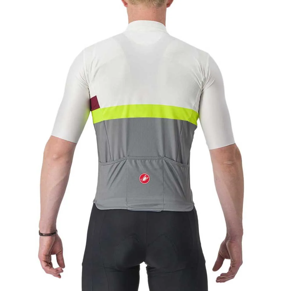 Castelli A Blocco Kort Ermet Trøye Refurbished, Ivory / bordeaux / electric lime Castelli A Blocco Kort Ermet Trøye Refurbished, Ivory / bordeaux / electric lime