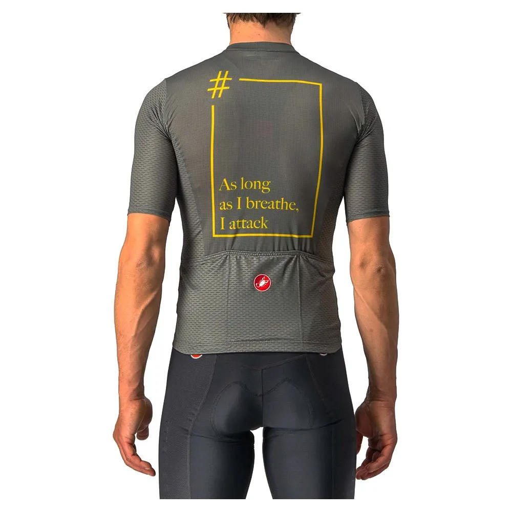 Castelli Breathe Attack Kort Ermet Trøye, Green forest, XXL