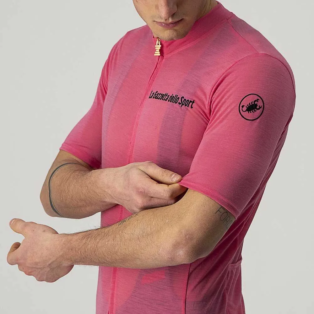 Castelli Giro Italia 2021 Maglia Rosa 90 Years Kort Ermet Trøye, Pink giro Castelli Giro Italia 2021 Maglia Rosa 90 Years Kort Ermet Trøye, Pink giro