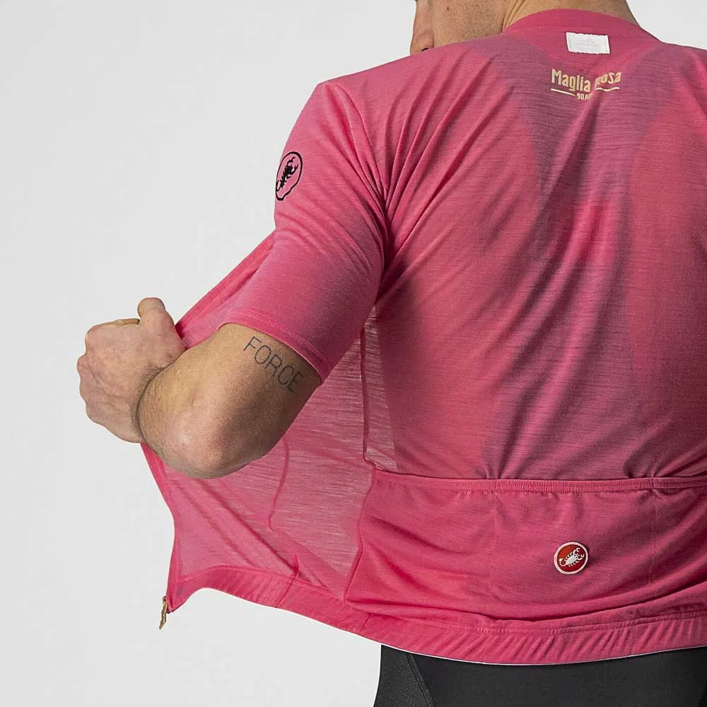 Castelli Giro Italia 2021 Maglia Rosa 90 Years Kort Ermet Trøye, Pink giro Castelli Giro Italia 2021 Maglia Rosa 90 Years Kort Ermet Trøye, Pink giro